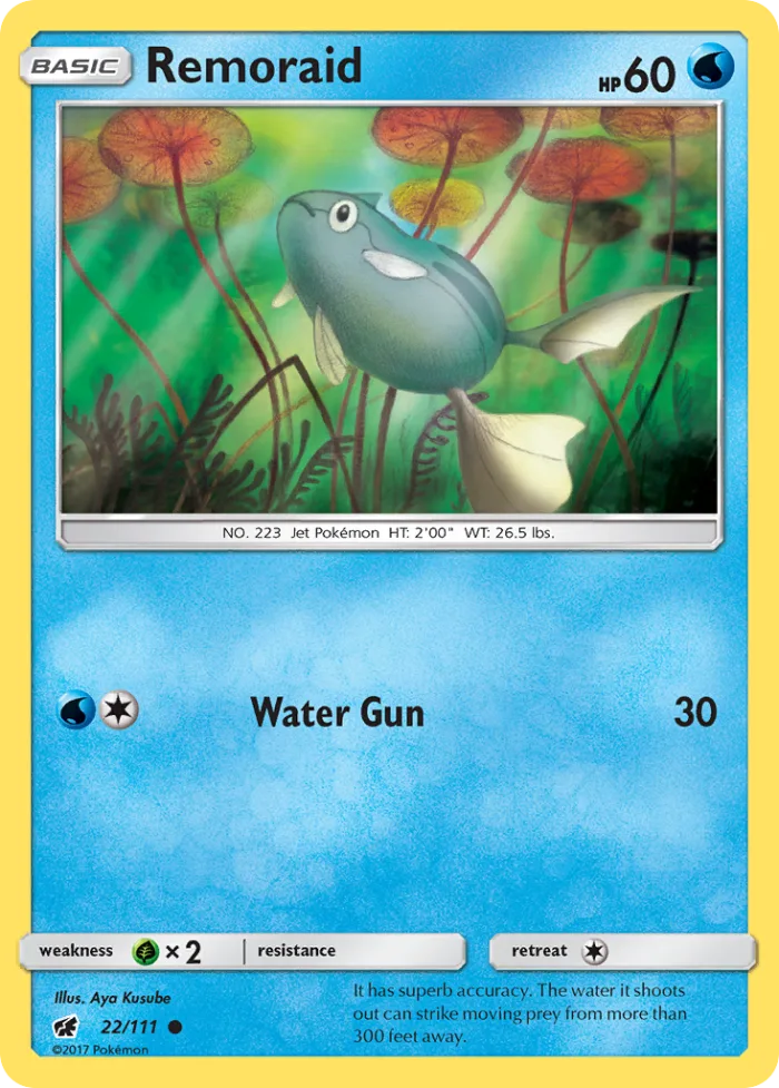 Remoraid #22 Crimson Invasion Pokemon card
