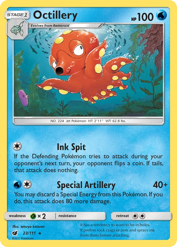 Octillery #23 Crimson Invasion Pokemon card