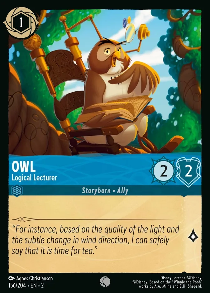 Owl #156 Rise of the Floodborn Disney Lorcana card