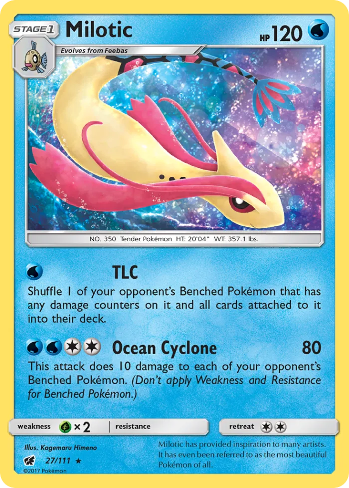 Milotic #27 Crimson Invasion Pokemon card