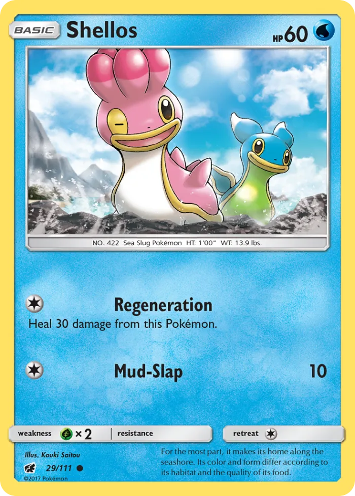 Shellos #29 Crimson Invasion Pokemon card