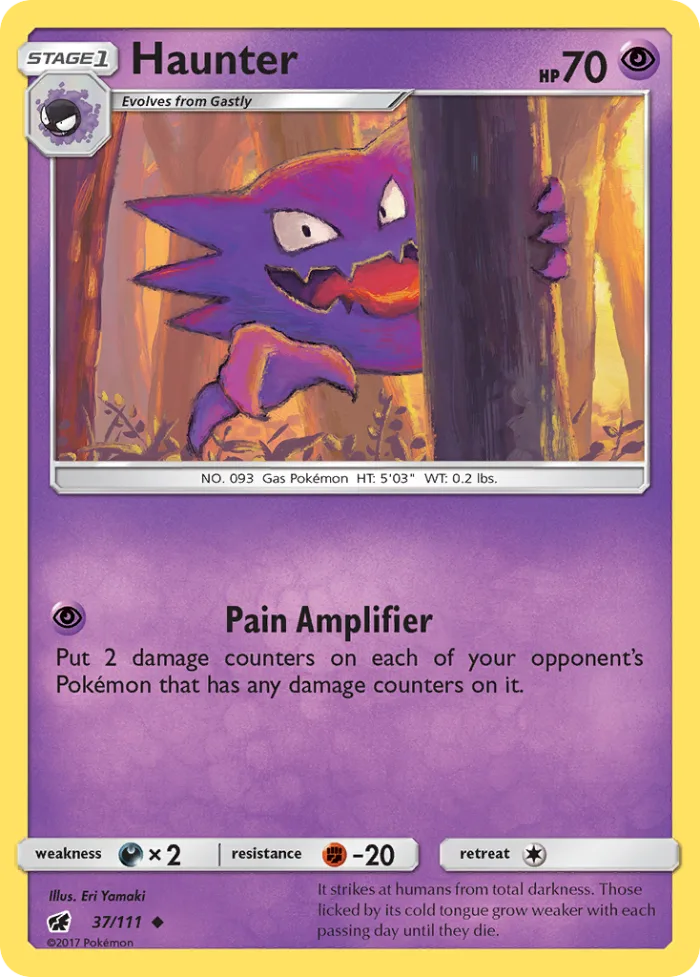 Haunter #37 Crimson Invasion Pokemon card