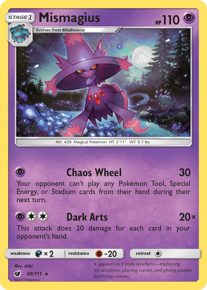 Mismagius #40 Crimson Invasion Pokemon card