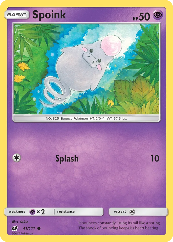Spoink #41 Crimson Invasion Pokemon card