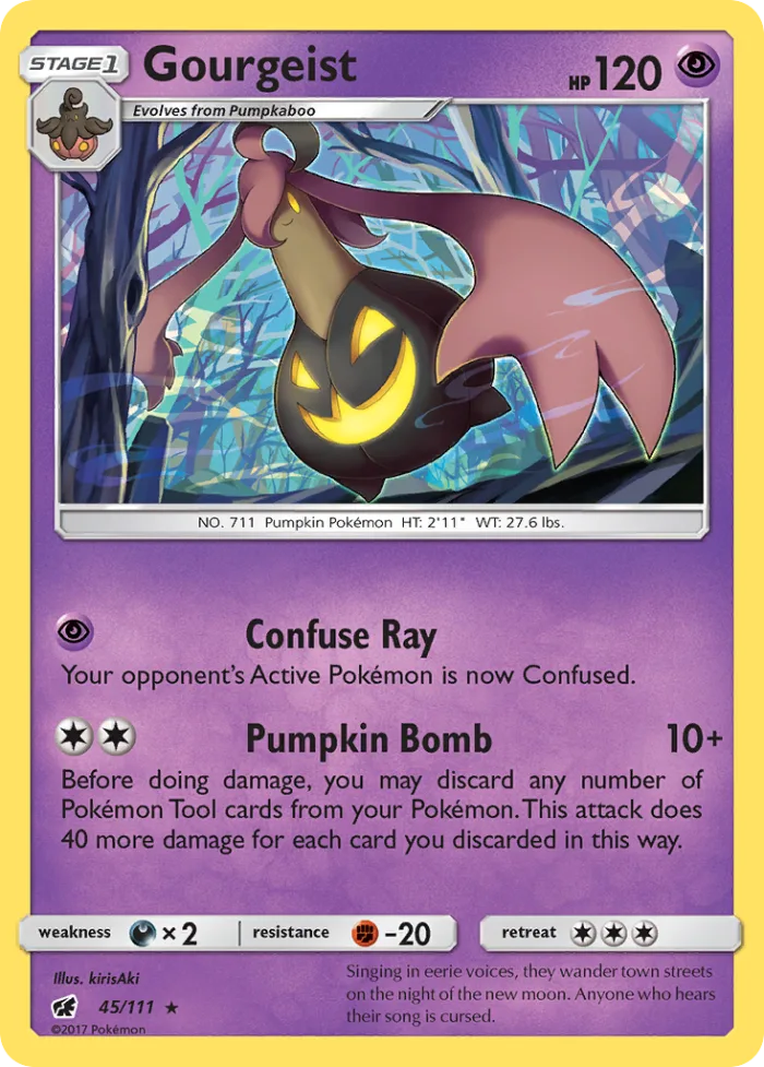 Gourgeist #45 Crimson Invasion Pokemon card