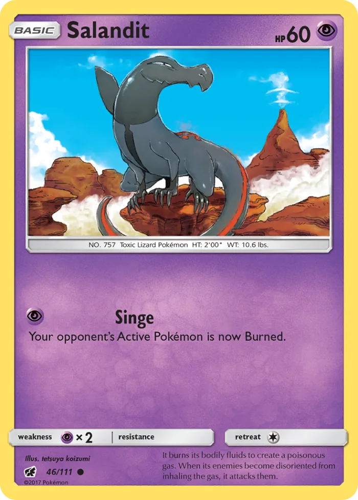 Salandit #46 Crimson Invasion Pokemon card