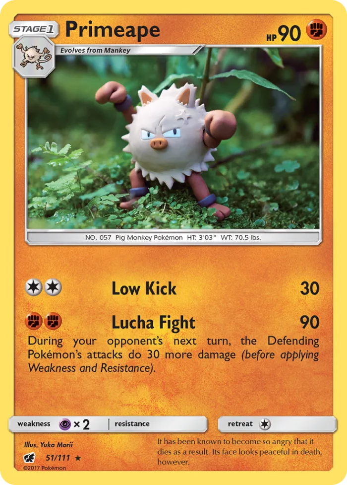 Primeape #51 Crimson Invasion Pokemon card
