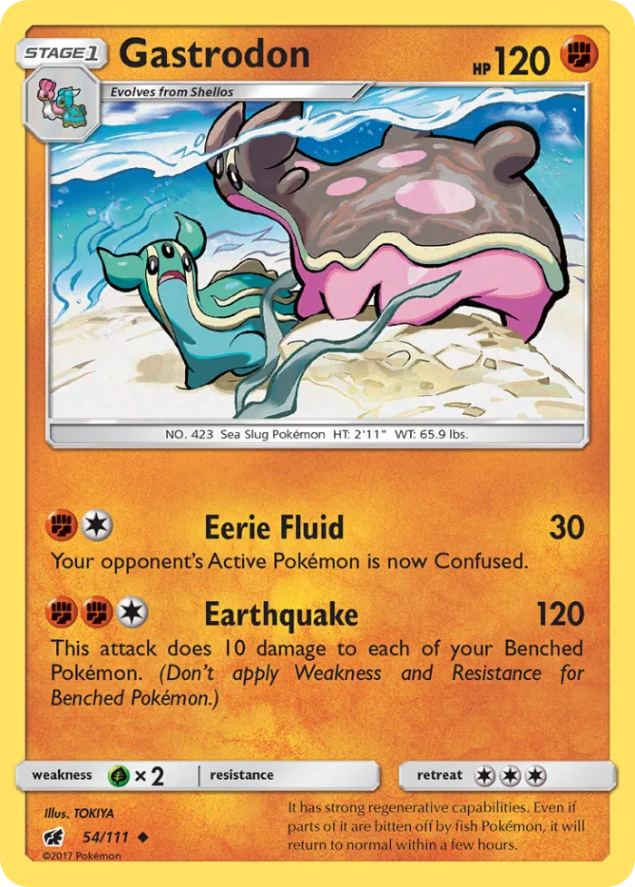 Gastrodon #54 Crimson Invasion Pokemon card