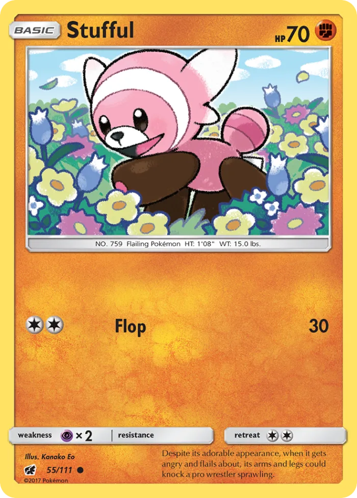 Stufful #55 Crimson Invasion Pokemon card