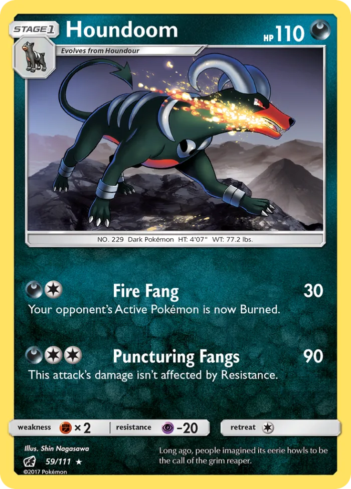 Houndoom #59 Crimson Invasion Pokemon card
