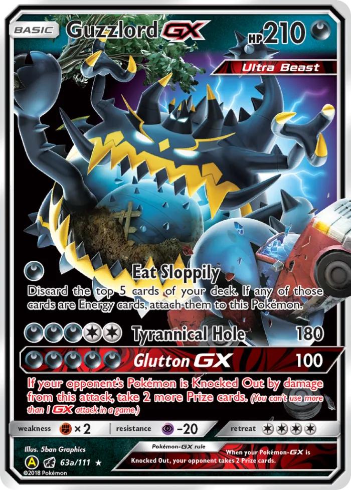 Guzzlord-GX #63a Crimson Invasion Pokemon card