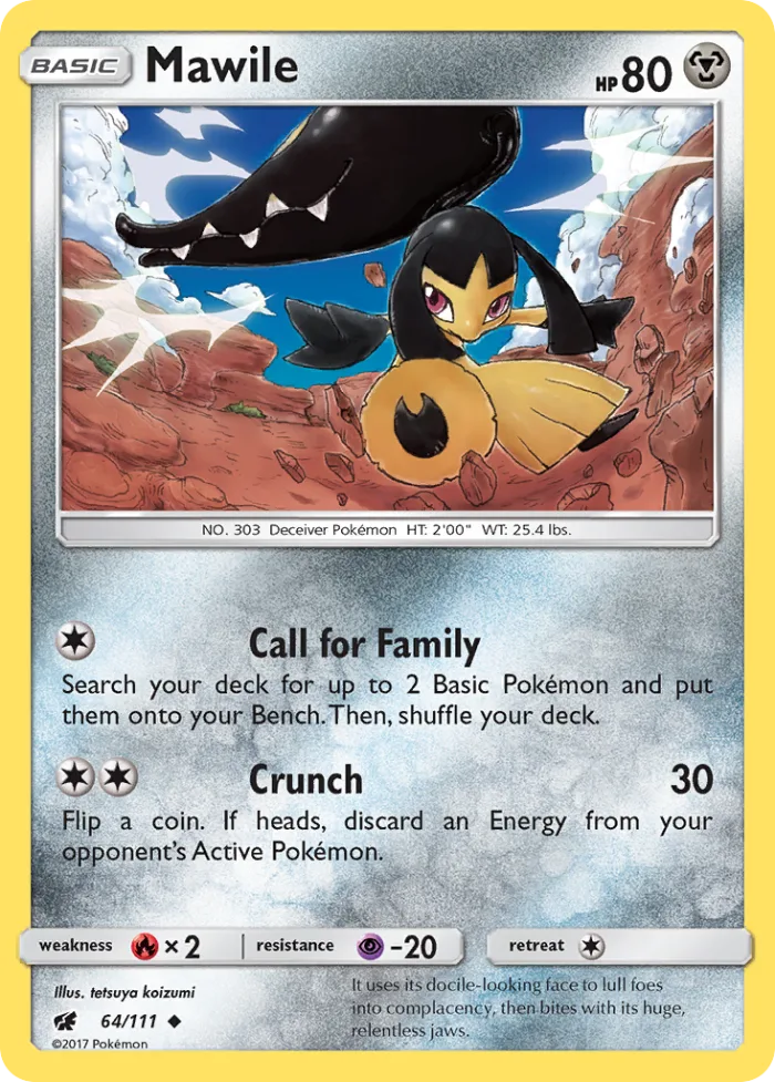 Mawile #64 Crimson Invasion Pokemon card