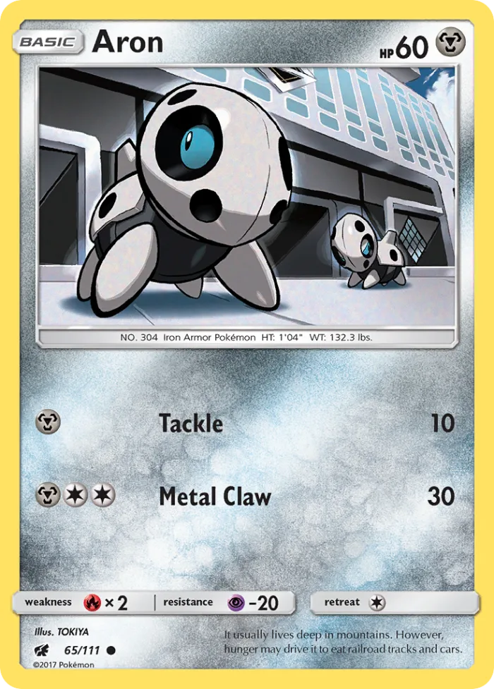 Aron #65 Crimson Invasion Pokemon card