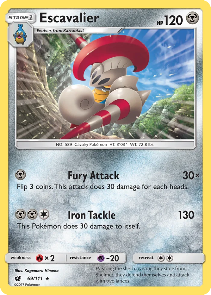 Escavalier #69 Crimson Invasion Pokemon card