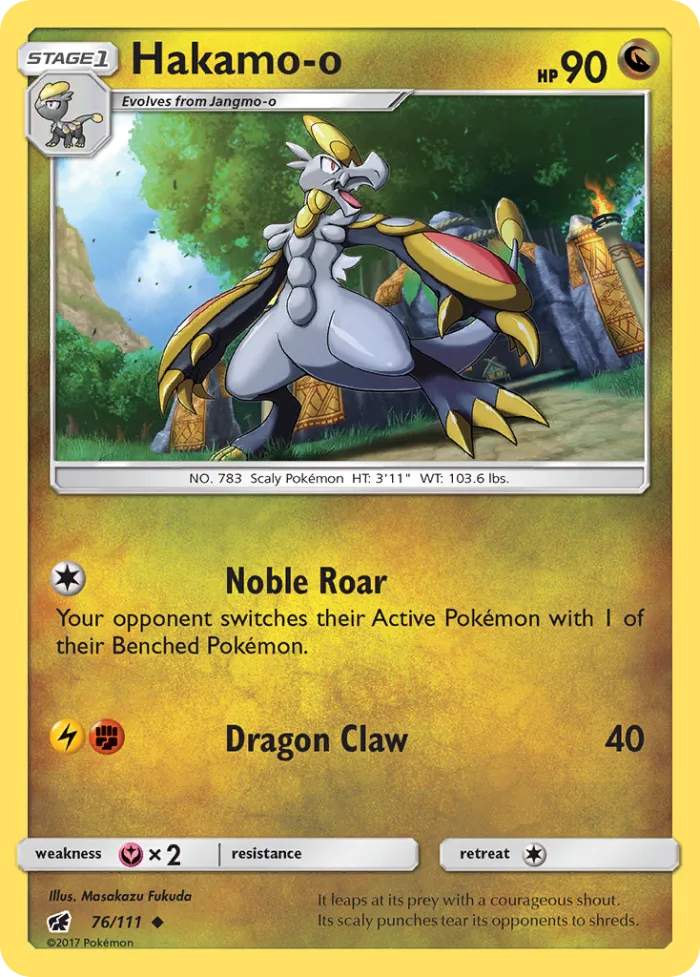 Hakamo-o #76 Crimson Invasion Pokemon card