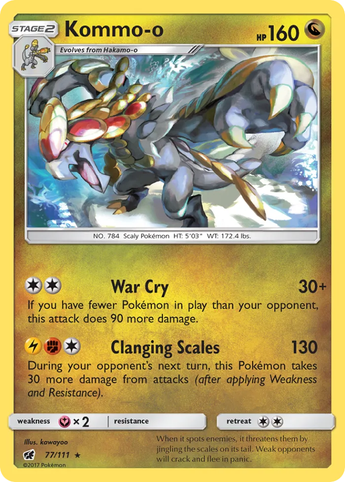 Kommo-o #77 Crimson Invasion Pokemon card