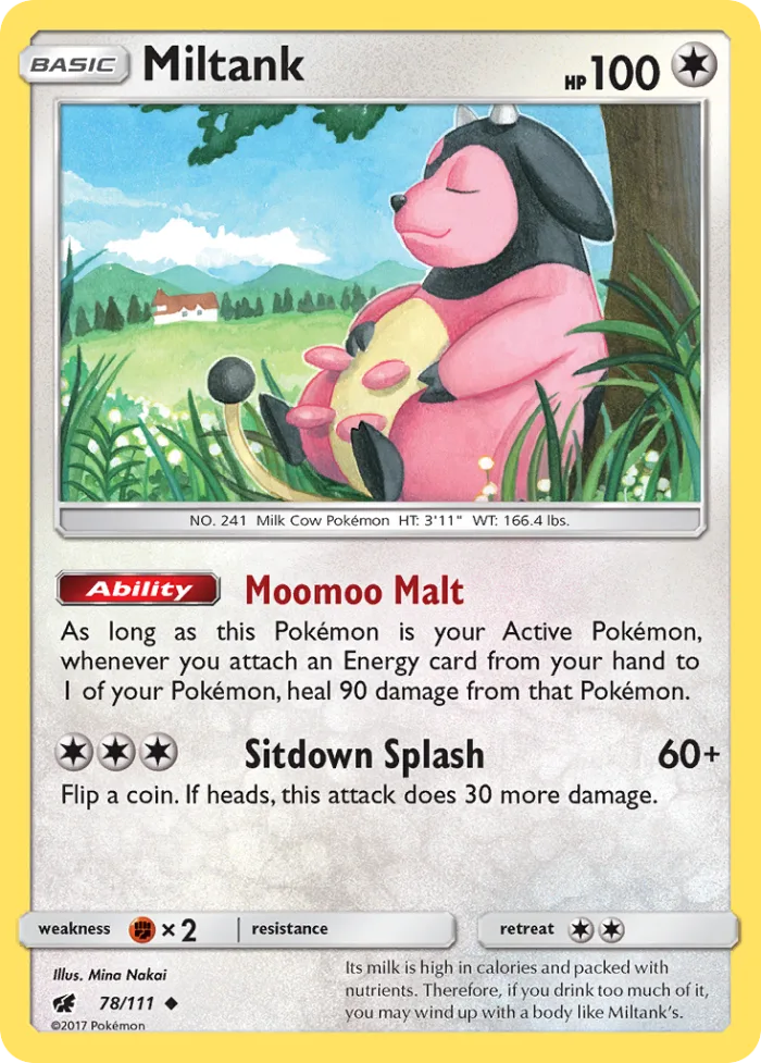 Miltank #78 Crimson Invasion Pokemon card