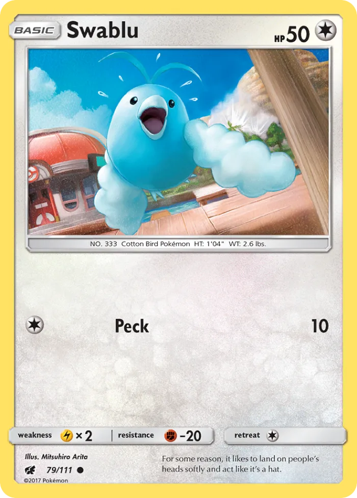 Swablu #79 Crimson Invasion Pokemon card