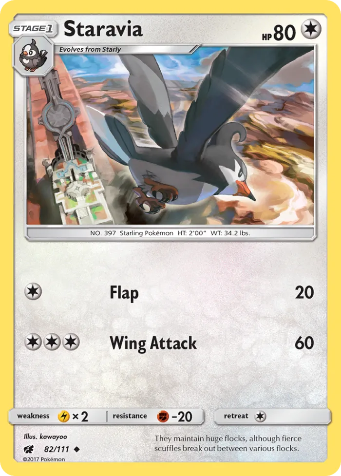 Staravia #82 Crimson Invasion Pokemon card