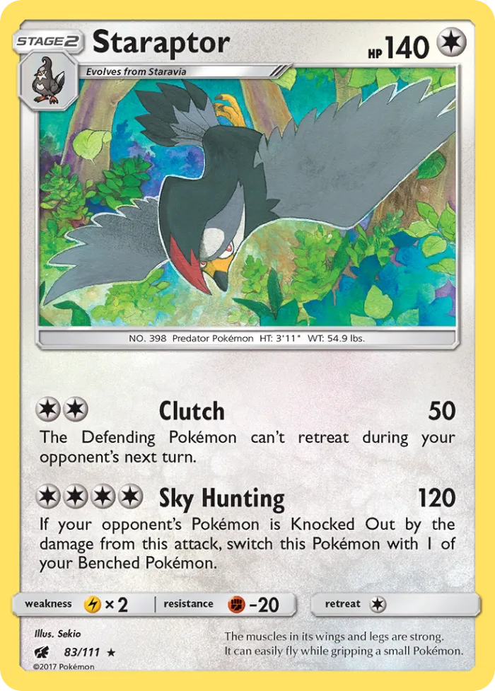 Staraptor #83 Crimson Invasion Pokemon card