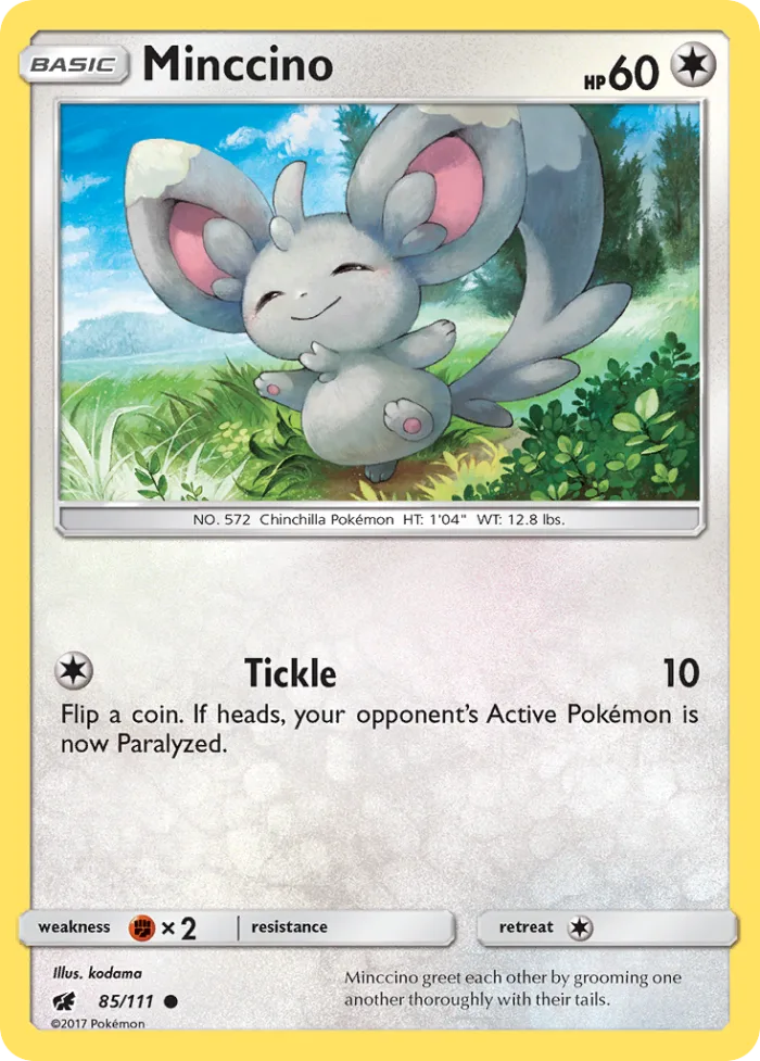 Minccino #85 Crimson Invasion Pokemon card