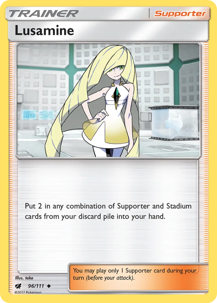 Lusamine #96 Crimson Invasion Pokemon card
