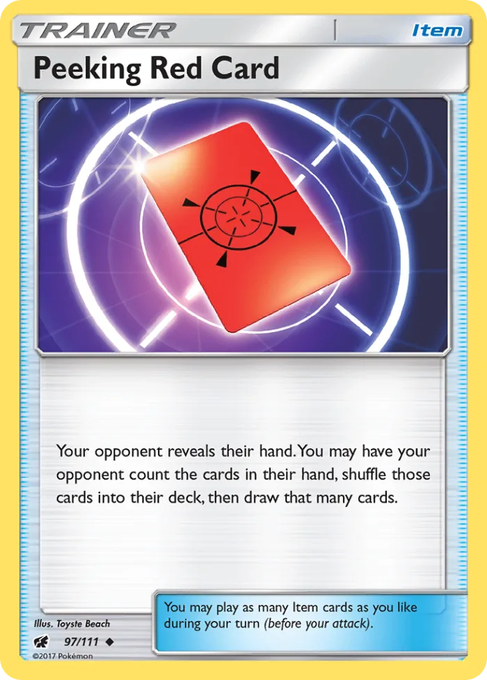 Peeking Red Card #97 Crimson Invasion Pokemon card