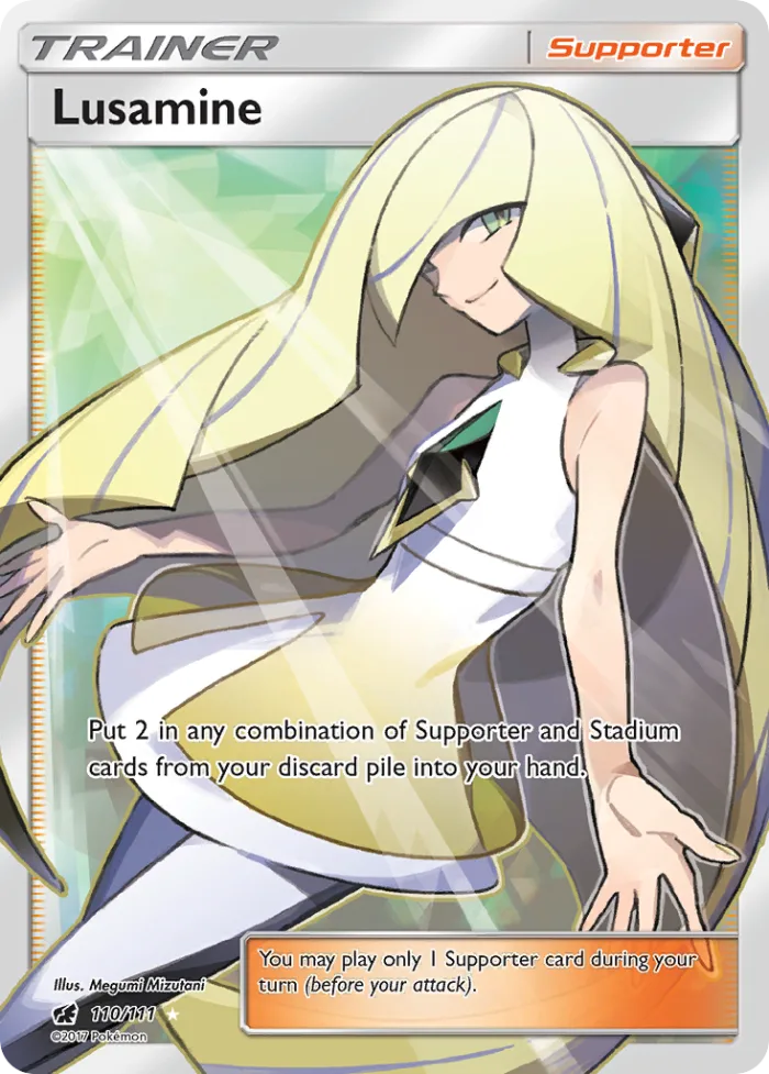 Lusamine #110 Crimson Invasion Pokemon card