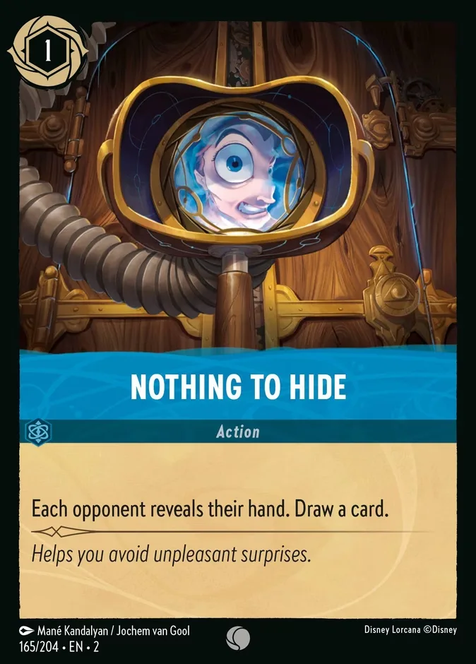 Nothing to Hide #165 Rise of the Floodborn Disney Lorcana card