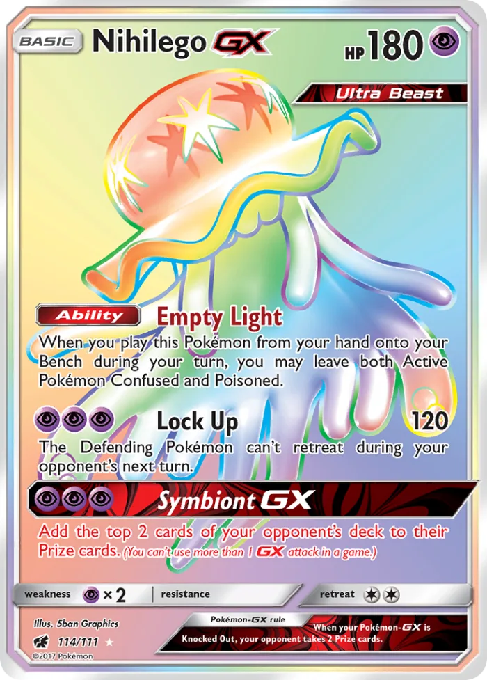 Nihilego-GX #114 Crimson Invasion Pokemon card
