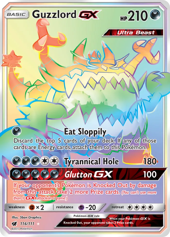 Guzzlord-GX #116 Crimson Invasion Pokemon card