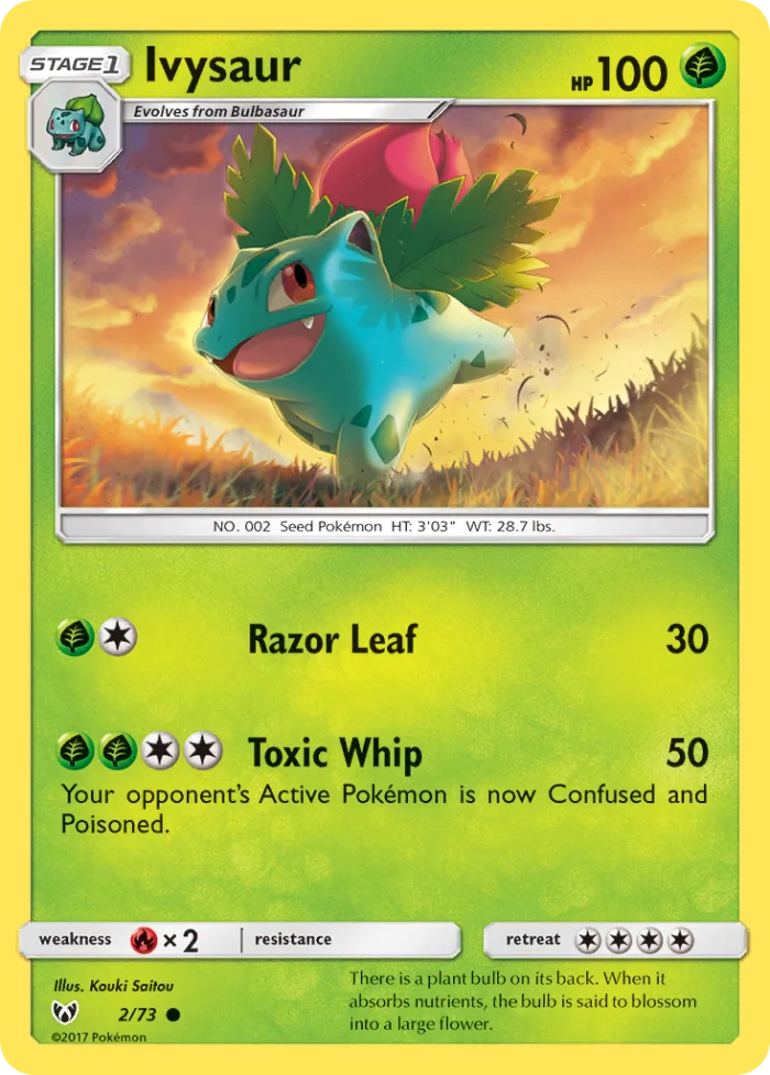 Ivysaur #2 Shining Legends Pokemon card