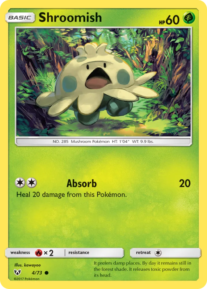 Shroomish #4 Shining Legends Pokemon card