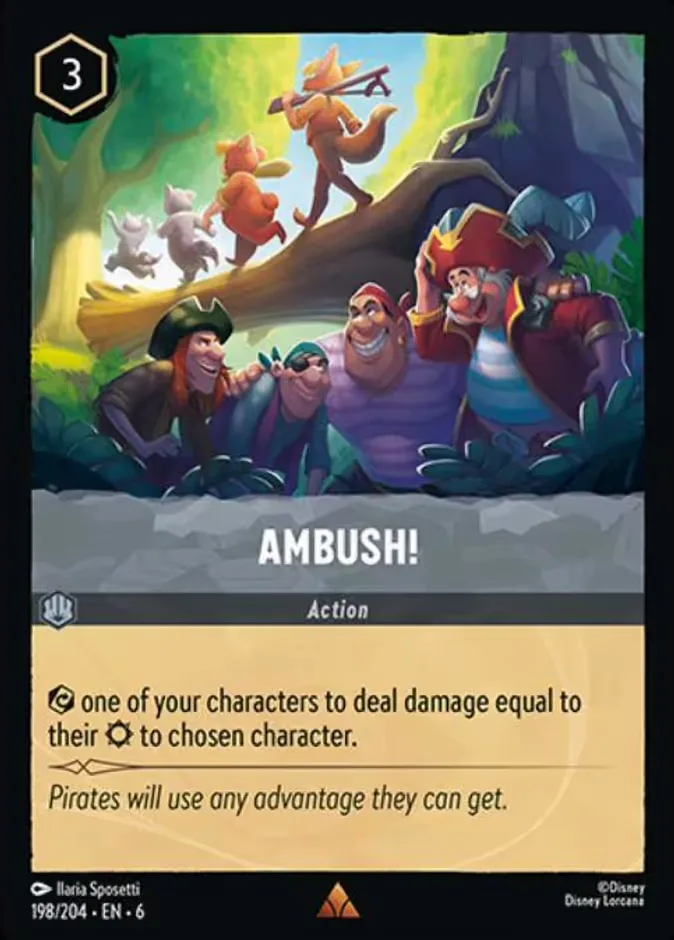Ambush! #198 Azurite Sea Disney Lorcana card