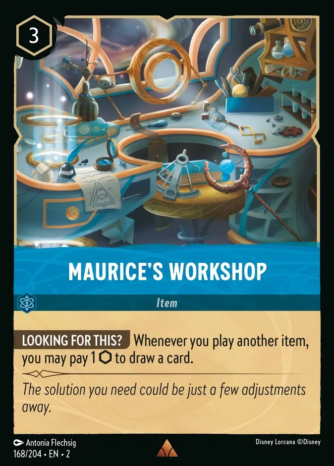 Maurice's Workshop #168 Rise of the Floodborn Disney Lorcana card