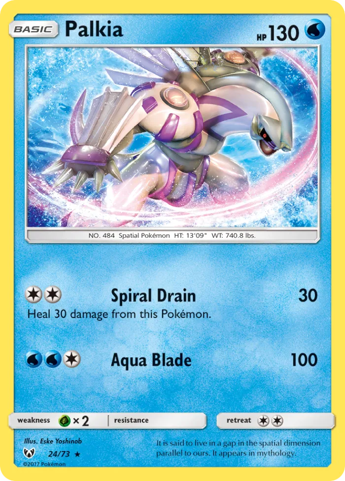 Palkia #24 Shining Legends Pokemon card