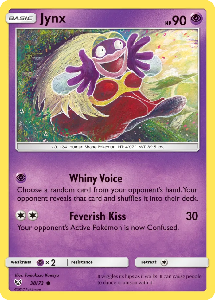 Jynx #38 Shining Legends Pokemon card