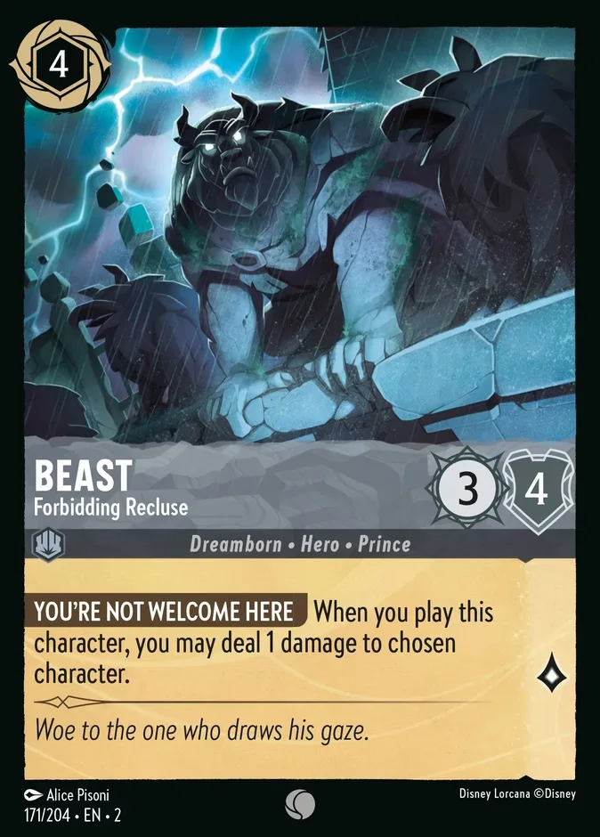 Beast #171 Rise of the Floodborn Disney Lorcana card