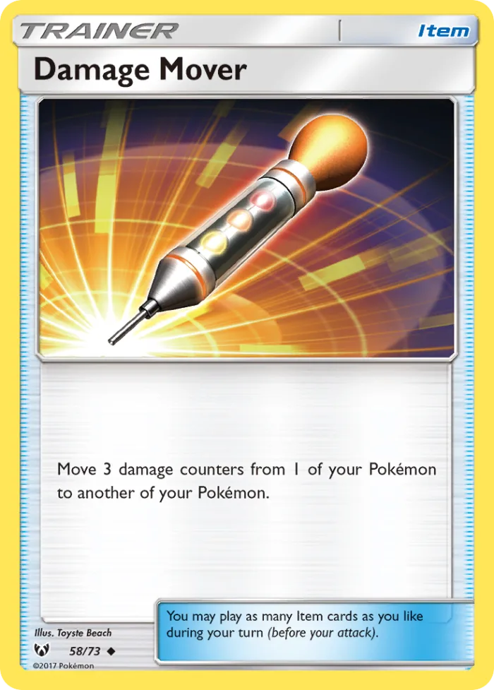 Damage Mover #58 Shining Legends Pokemon card