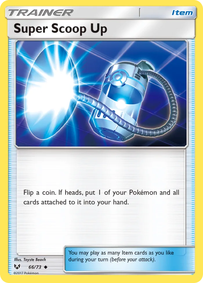 Super Scoop Up #66 Shining Legends Pokemon card
