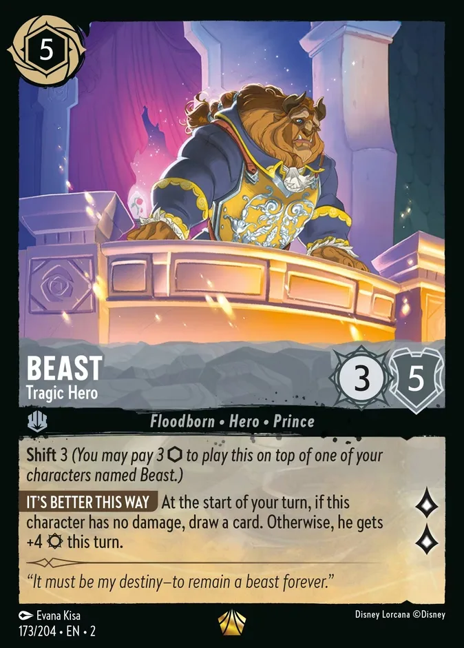 Beast #173 Rise of the Floodborn Disney Lorcana card