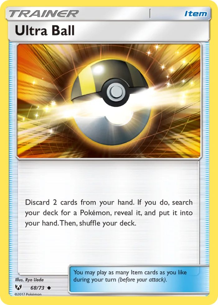 Ultra Ball #68 Shining Legends Pokemon card