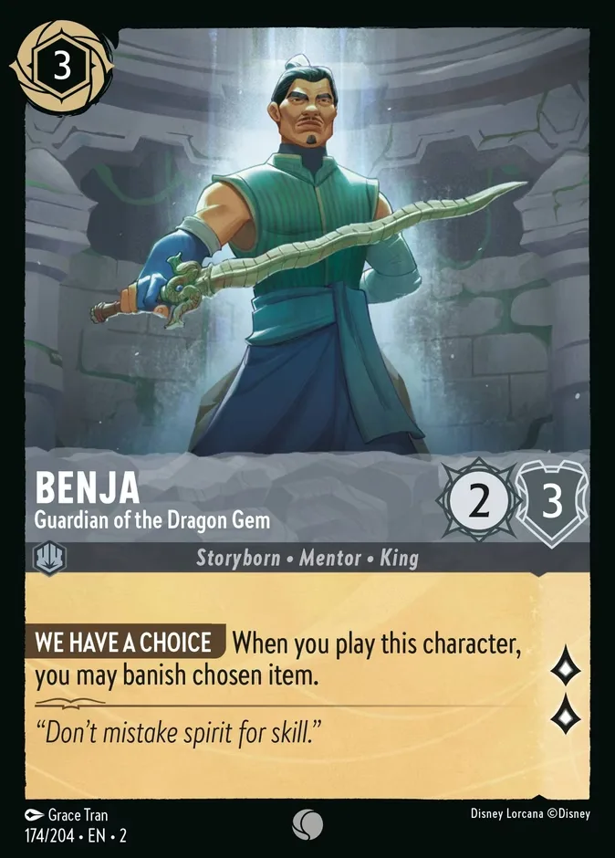 Benja #174 Rise of the Floodborn Disney Lorcana card