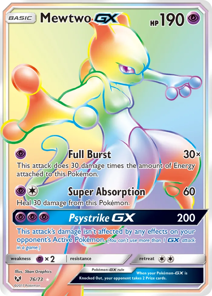 Mewtwo-GX #76 Shining Legends Pokemon card