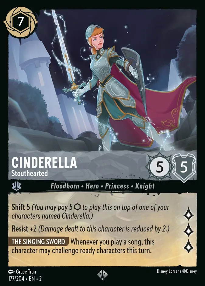 Cinderella #177 Rise of the Floodborn Disney Lorcana card