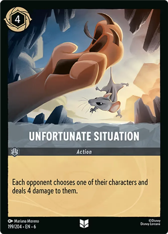 Unfortunate Situation #199 Azurite Sea Disney Lorcana card
