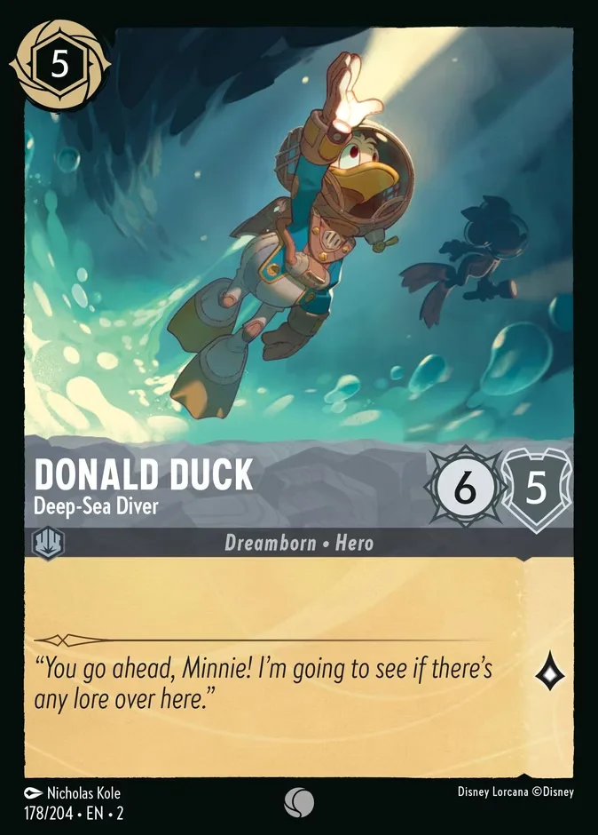 Donald Duck #178 Rise of the Floodborn Disney Lorcana card