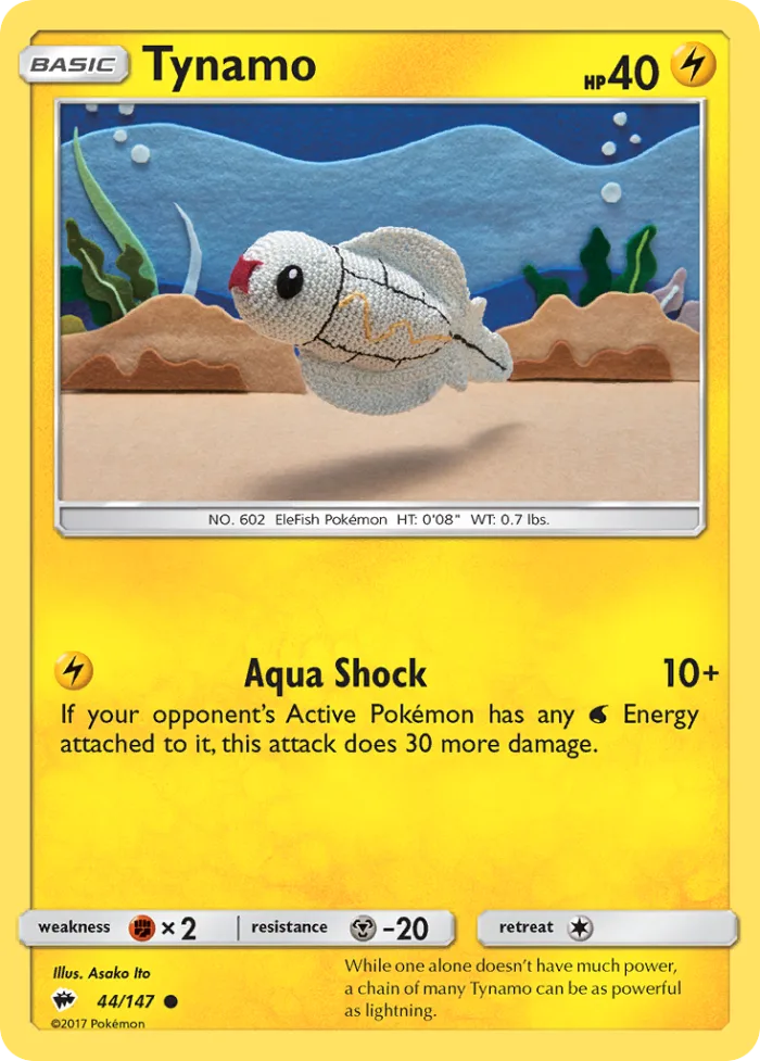 Tynamo #44 Burning Shadows Pokemon card