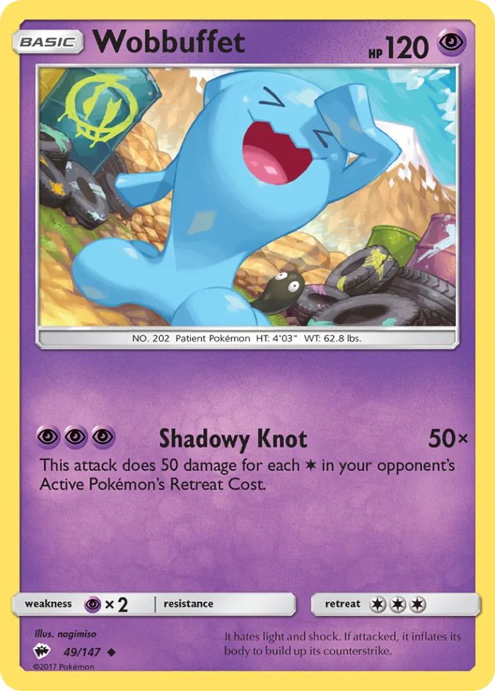 Wobbuffet #49 Burning Shadows Pokemon card