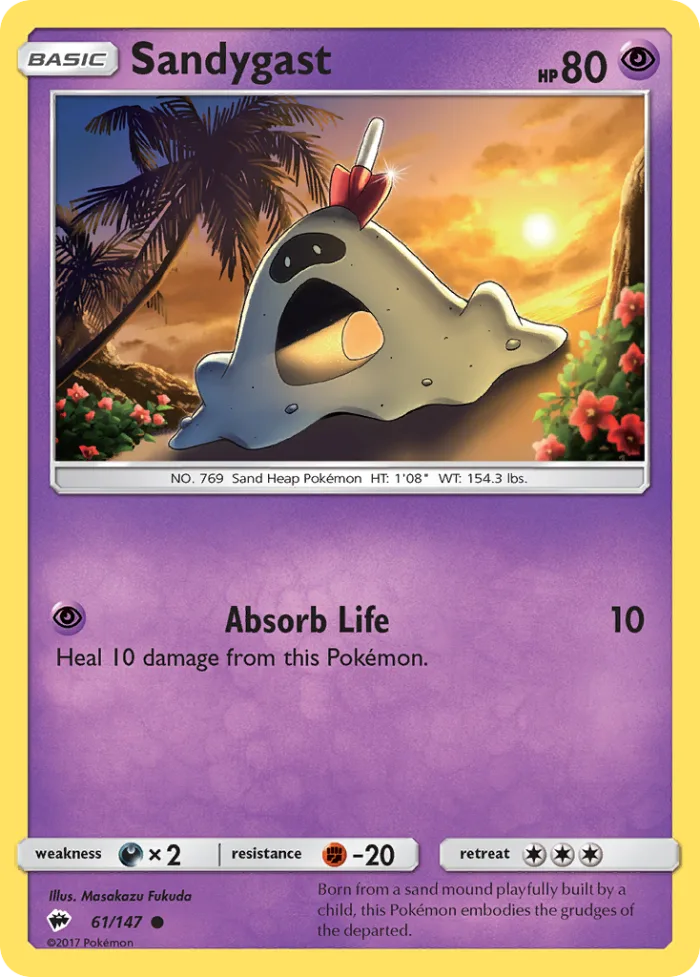 Sandygast #61 Burning Shadows Pokemon card